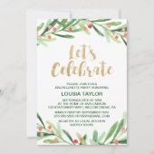 クリスマスホリーリースレッツ祝ー 招待状 (正面)