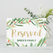 クリスマスホリーリース予約サイン シーズンカード (スタンド正面)