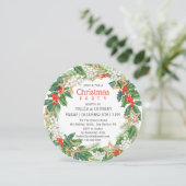 クリスマスホリーリース企業のクリスマスパーティー 招待状 (スタンド正面)
