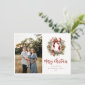 クリスマスホリーリース写真 シーズンカード (スタンド正面)