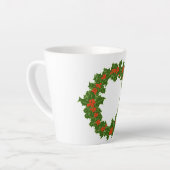 クリスマスホリーリース小 カフェラテマグ (左アングル)