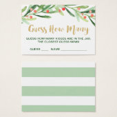 クリスマスホリーリース数を推測するキスカード (正面&裏面)