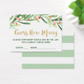 クリスマスホリーリース数を推測するキスカード (デスク)