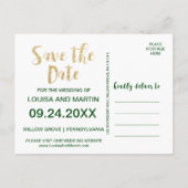 クリスマスホリーリース日付の保存 案内ポストカード (裏面)