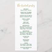 クリスマスホリーリース結婚式 プログラム (裏面)