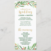 クリスマスホリーリース結婚式 プログラム (正面)