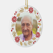 クリスマスホリーリース記念写真 セラミックオーナメント (右)