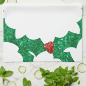 クリスマスホリーリース キッチンタオル (折り畳み)