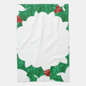 クリスマスホリーリース キッチンタオル (縦)