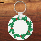 クリスマスホリーリース キーホルダー (正面)