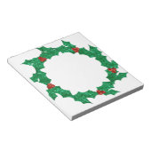 クリスマスホリーリース ノートパッド (アングル)