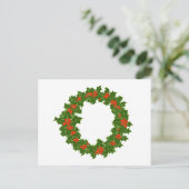 クリスマスホリーリース ポストカード (スタンド正面)