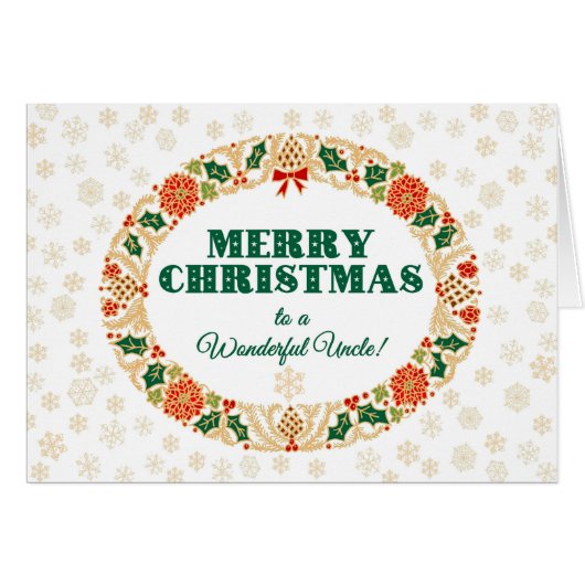 クリスマスホリーリース、Uncle Snowflakes用 (正面横)