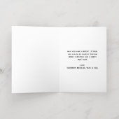 クリスマスホリーリーフフォイルホリデーフォトカード 箔シーズンカード (内側レイダウン)