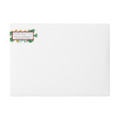 クリスマスホリーリーフ金ゴールドリーフ差出人住所 ラップアラウンドラベル (正面)