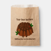 クリスマスホリー付きチョコレートバンドケーキ追加文字 フェイバーバッグ (正面)