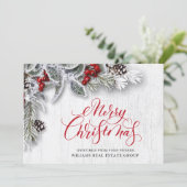 クリスマスホリー企業のホリデーグリーティングカード シーズンカード (スタンド正面)