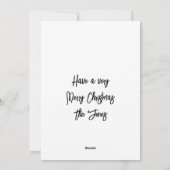 クリスマスホリー姿の黒猫 シーズンカード (裏面)