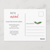 クリスマスホリー引っ越しました休日の引越し写真 ポストカード (裏面)