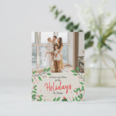 クリスマスホリー引っ越しました休日の引越し写真 ポストカード (スタンド正面)