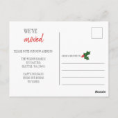 クリスマスホリー引っ越しました休日の引越し写真 ポストカード (裏面)