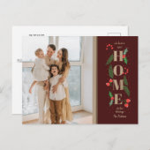 クリスマスホリー引っ越しました休日の引越し写真 ポストカード (正面/裏面)