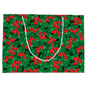 クリスマスホリー抱き枕 ラージペーパーバッグ (裏面)