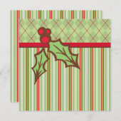 クリスマスホリー招待状 招待状 (正面/裏面)