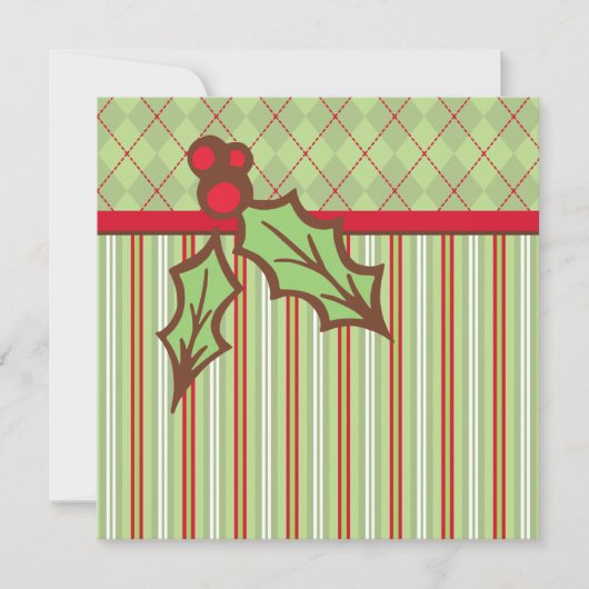 クリスマスホリー招待状 招待状 (正面)