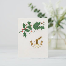 クリスマスホリー支店の休日はがき