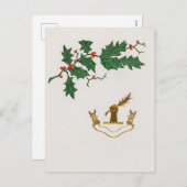 クリスマスホリー支店の休日はがき シーズンポストカード (正面/裏面)