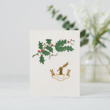 クリスマスホリー支店の休日はがき