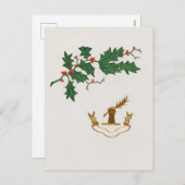 クリスマスホリー支店の休日はがき シーズンポストカード (正面/裏面)