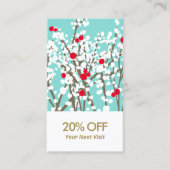 クリスマスホリー支店割引クーポンビジネス 名刺 (正面)