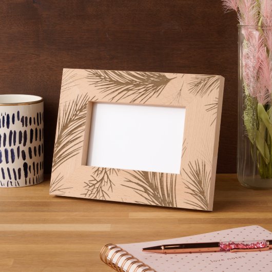 クリスマスホリー木製 レーザー彫刻フレーム (左)