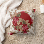 クリスマスホリー枕 クッション (ブランケット)