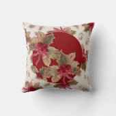 クリスマスホリー枕 クッション (裏面)