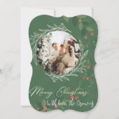 クリスマスホリー植物緑の写真海軍 (正面)