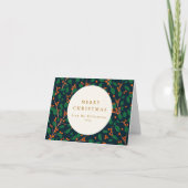 クリスマスホリー植物緑カスタム園空白の シーズンカード (正面)