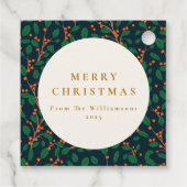 クリスマスホリー植物緑カスタム園 フェイバータグ (裏面)