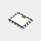 クリスマスホリー水牛のプレイドパーソナライズされた ポストイット (アングル)