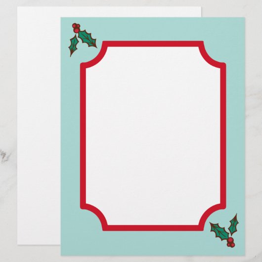 クリスマスホリー紙 (正面/裏面)