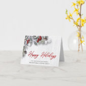 クリスマスホリー素朴グリーティ企業のングホリデー カード (黄色い花)