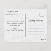 クリスマスホリー素朴パイン写真ホリディグリーティング ポストカード (裏面)