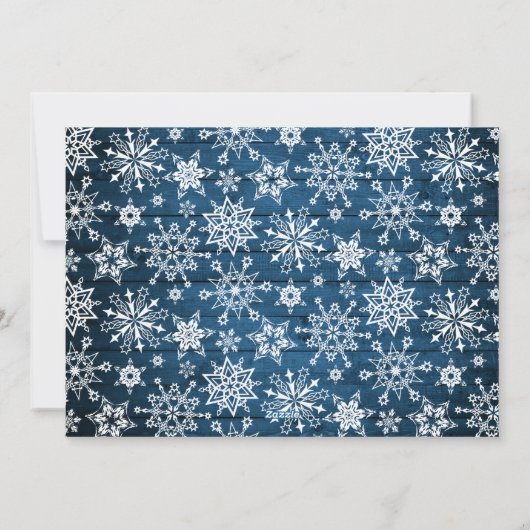 クリスマスホリー素朴ベリー5フォトグリーティングカード シーズンカード (裏面)