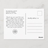 クリスマスホリー素朴ベリ企業のーありがとう ポストカード (裏面)