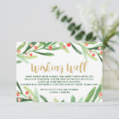 クリスマスホリー結婚リースの願い事 エンクロージャーカード (スタンド正面)