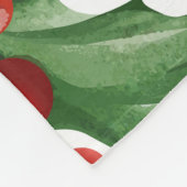 クリスマスホリー葉ズシームレスシンボル フリースブランケット (角)