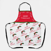 クリスマスホリー エプロン (正面)