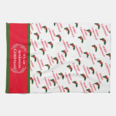 クリスマスホリー キッチンタオル (横)